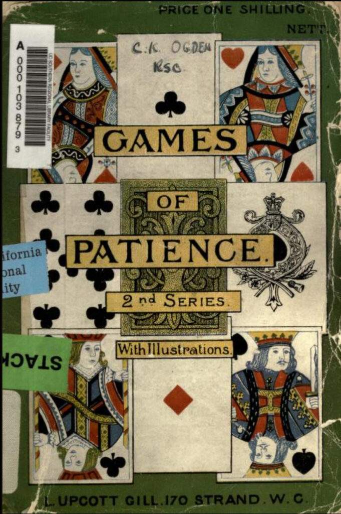 ames of Patience for One or More Players, 2nd series by Whitmore Jones