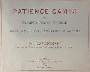 Patience Games 1890 Thomas de la Rue