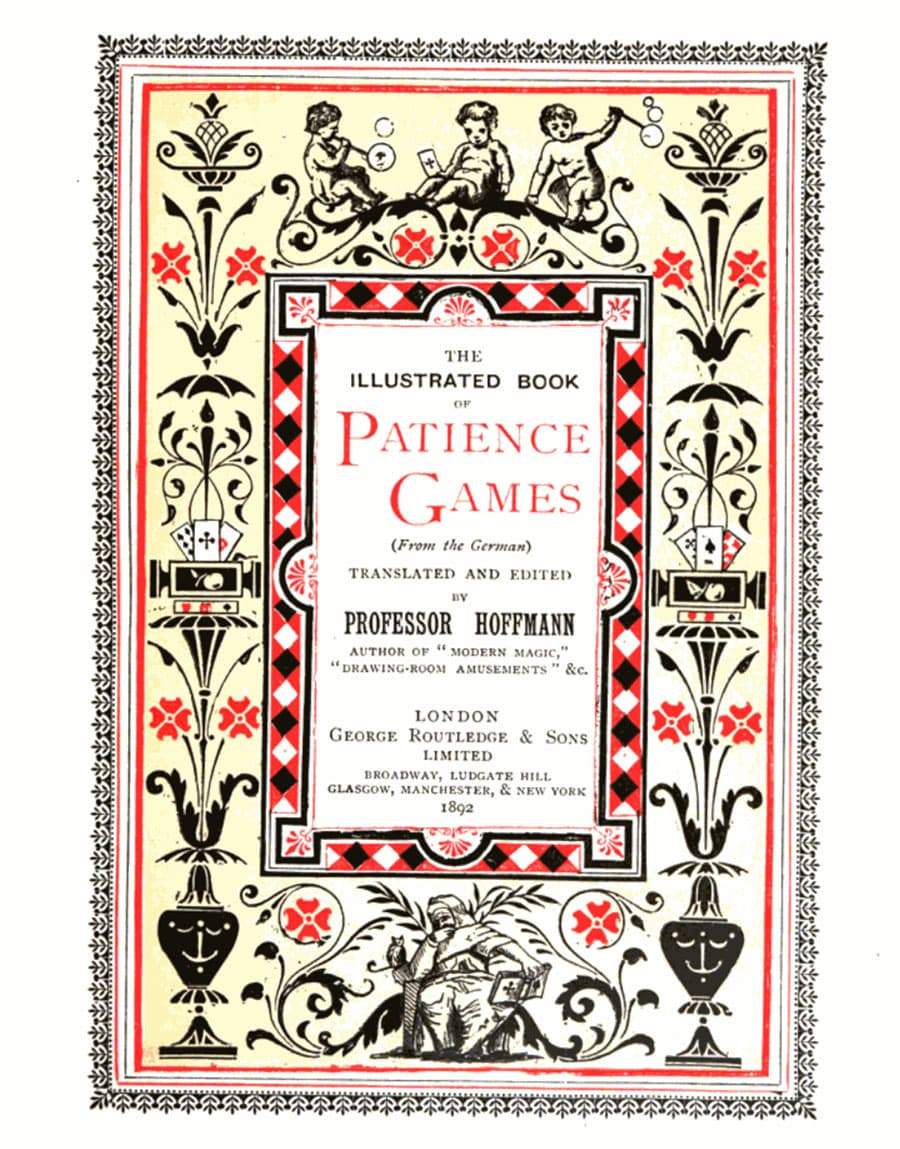 Book cover of the illustrated book of patience games