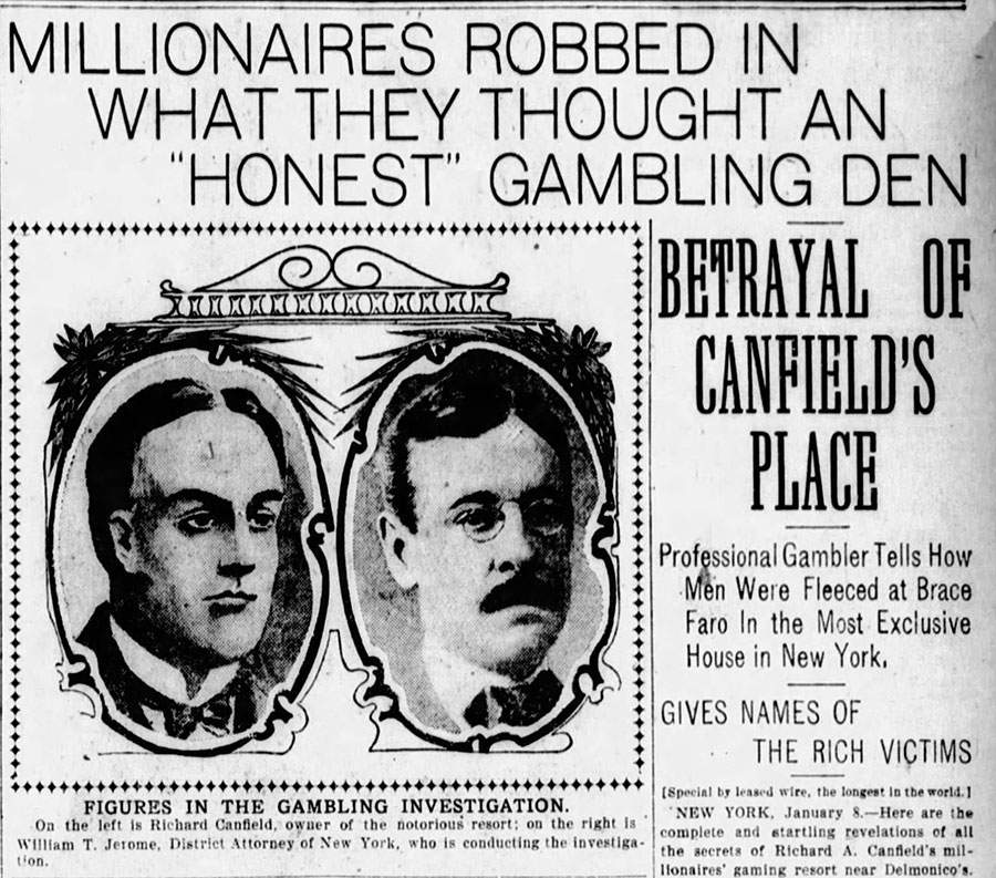 Millionaires robbed in what they thought and honest Gambling Den Betrayal of Canfield's Place - The San Francisco Examiner - 1903