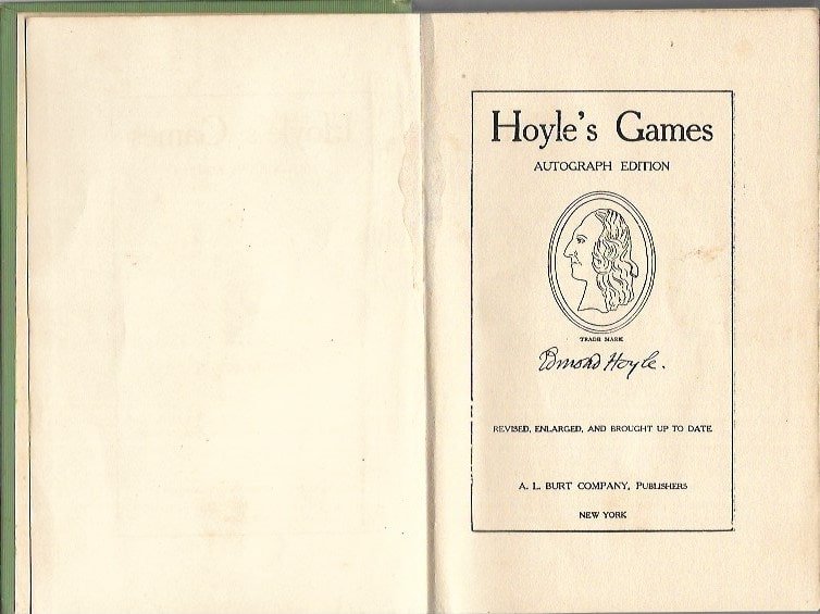 Hoyle's Games - Autograph Edition by the McClure Company - 1907 book opening