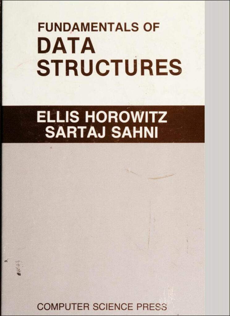 Fundamentals of data structures by Ellis Horowitz - 1976 book cover