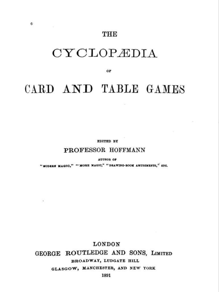 The Cyclopaedia of Card and Table Games