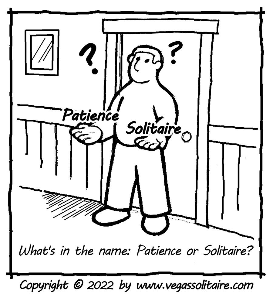 Cartoon about Patience or Solitaire