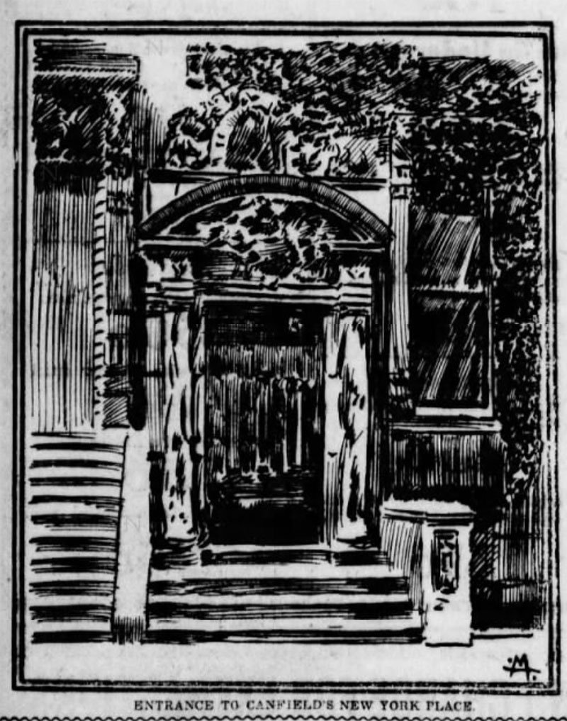 Canfield's Club Next to Del - entrance illustration 1901