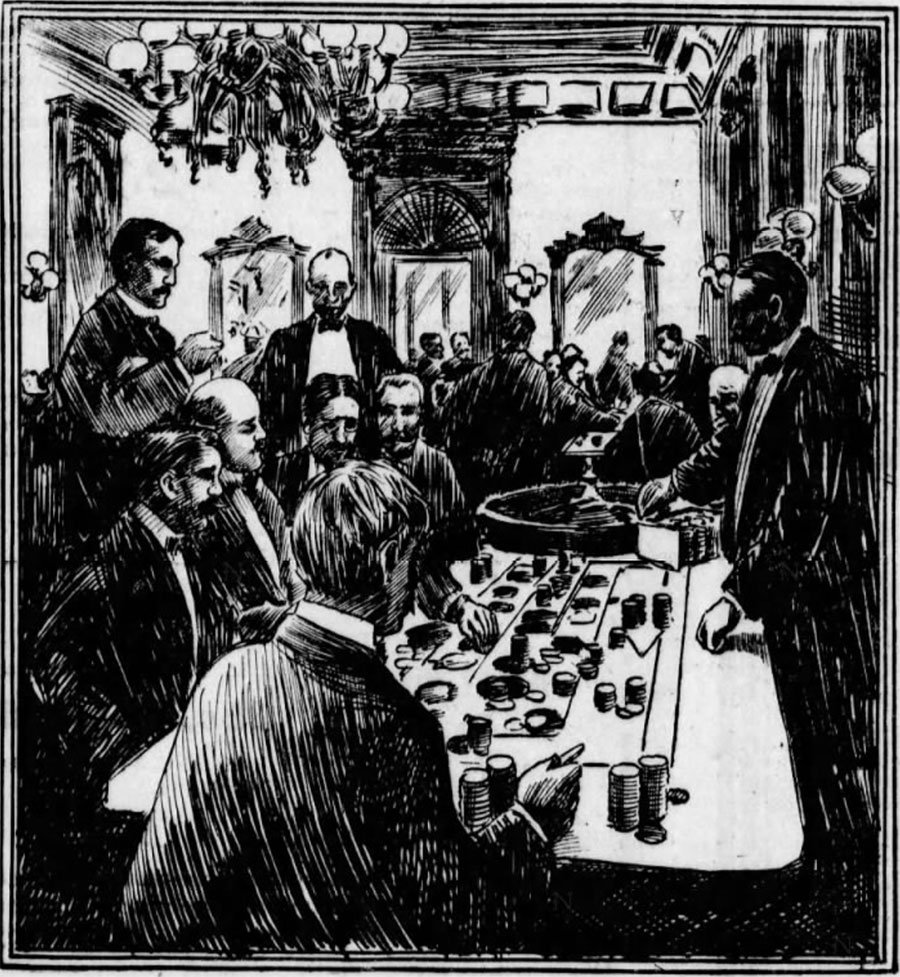 Canfield's Club Next to Del - inside illustration 1901