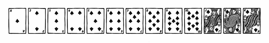 Row Ace to King example layout Solitaire