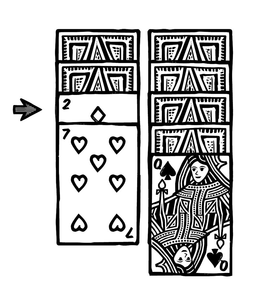 Blocked Card example rules Solitaire