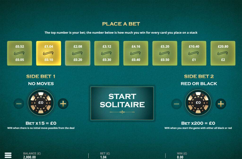 Casino Solitaire stakes