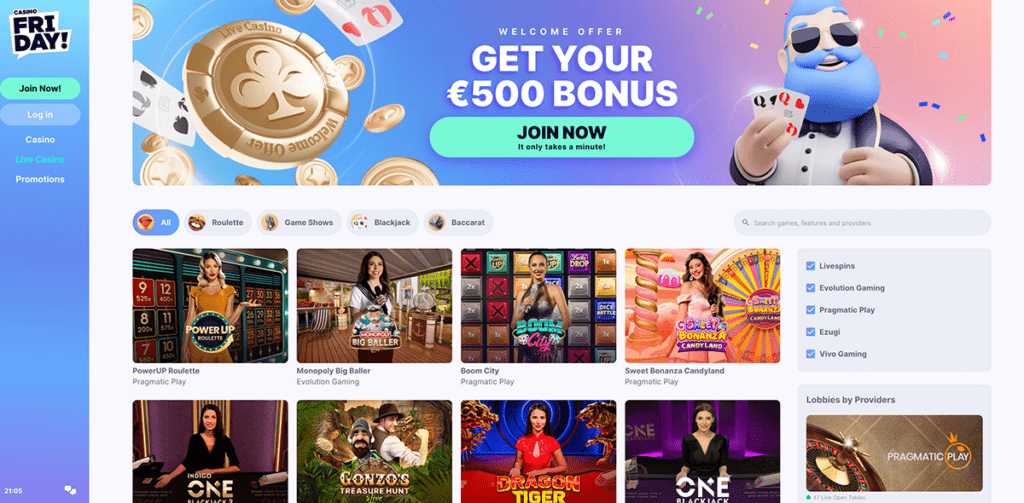 Casino Friday Live Casino