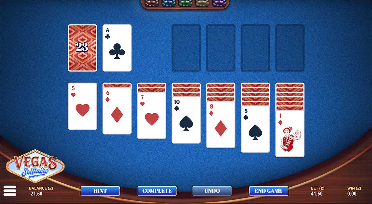 Vegas Solitaire at start game